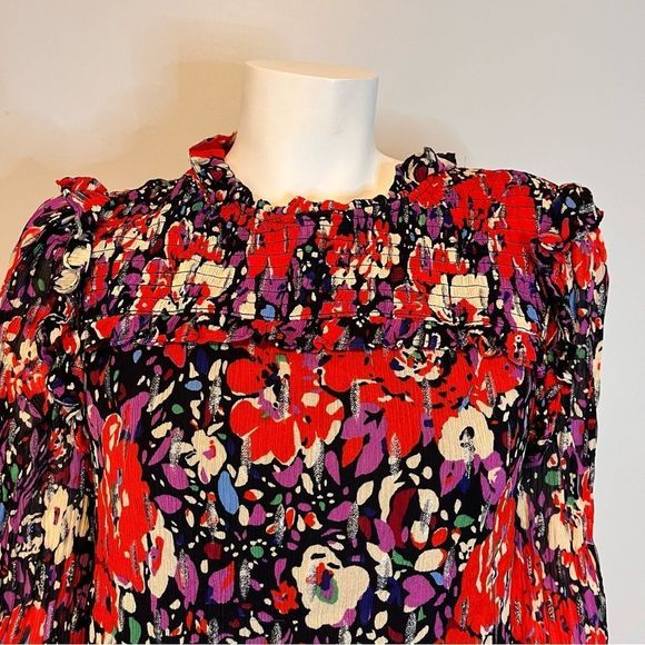 J. Crew Floral Blouse - Red and Black - Picture 7 of 10